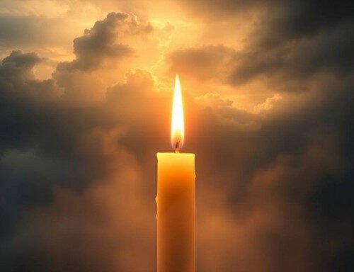 נר זכרון בוער